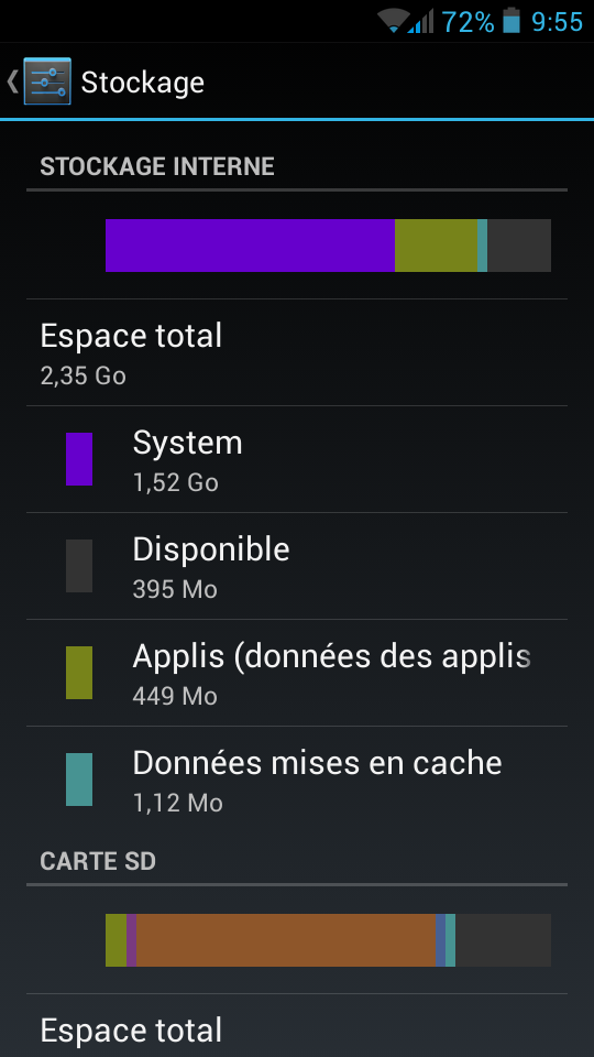 Android-capacité-stockage