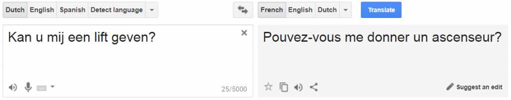 Vertaling van Nederlands naar Frans